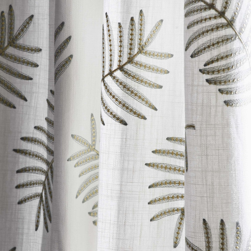 Blackout French Door Curtain Single Panel, Shades of Natural, 136 W x 295 D cm