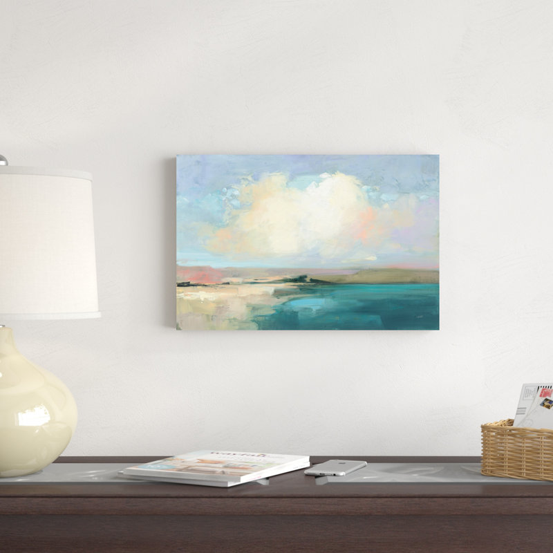 «Coastal Sky» par Julia Purinton - peinture sur toile tendue, H 12 po x l 18 po x P 1,25 po, Toile tendue, Sans cadre