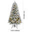 Arbre de Noël, arbre artificiel floqué de 4 pi, arbres de Noël de Noël avec 120 lumières DEL blanc chaud, 8 modes d'éclairage et 539 branches pour la décoration de bureau à domicile