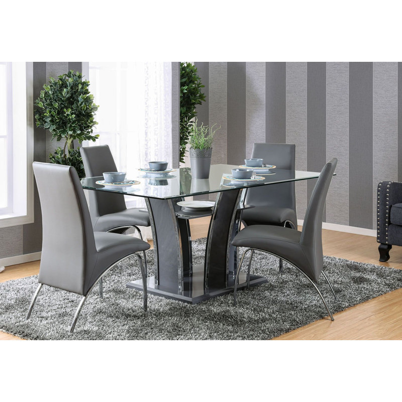 Chaise d'appoint rembourrée Oshin, Gris