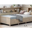 Lit de jour en bois avec tablettes de rangement et 3 tiroirs-433759788-433759791
