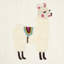 Llama Embroidery Fabric