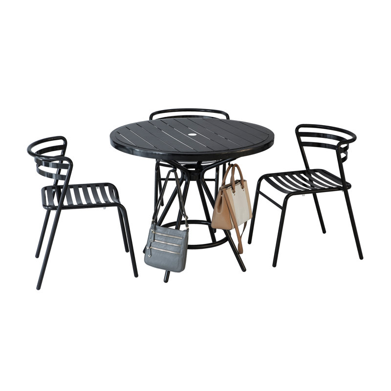 Chaise de patio empilable Cogo ™, Noir