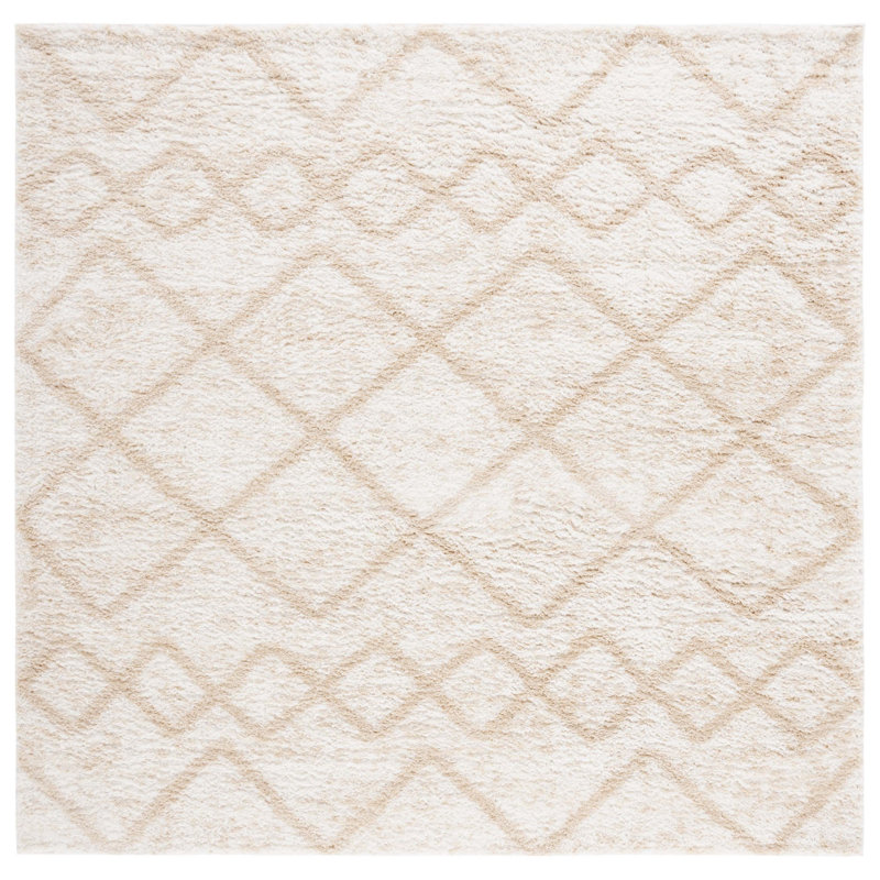 Tapis à poils longs Berber, Carré 7 pi