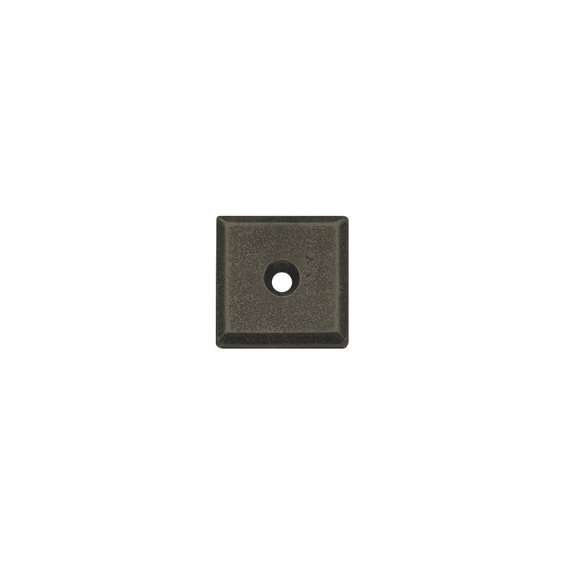 Metal Knob Backplate, 1.25" H x 1.25" W x 0.13" D, Silicon Bronze Dark