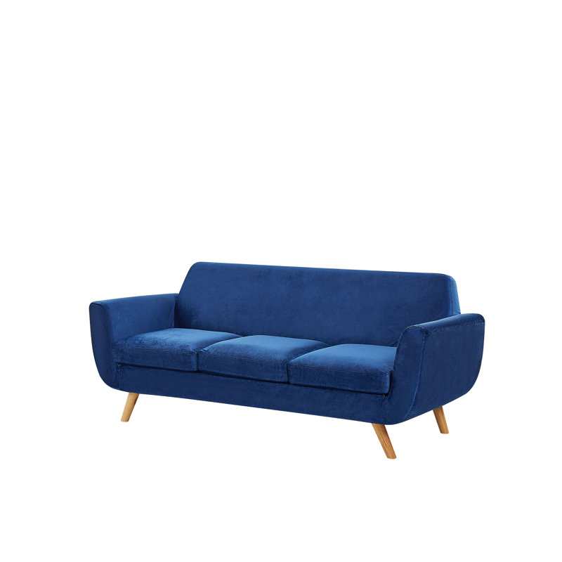 Arias Box Cushion Sofa Slipcover, Blue
