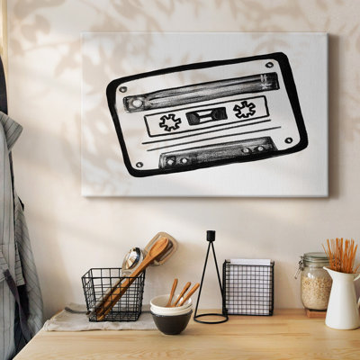 Cassette, croquis, galerie, toile tendue