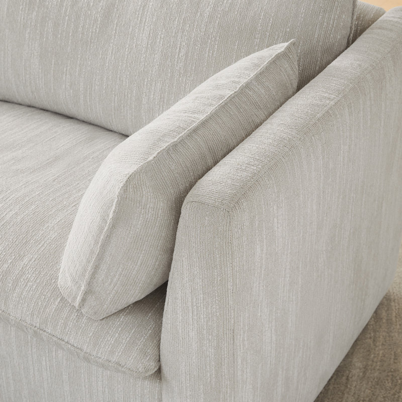 Greylan 6-Piece Upholstered Sectional, Light Gray