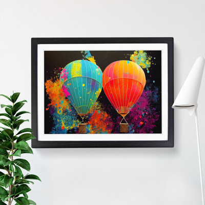 Hot Air Balloons Splashed Vol.1 Abstract - Single Picture Frame Print