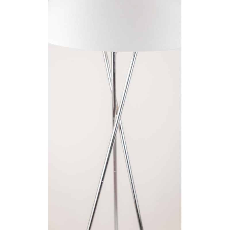 Dumas 154cm Tripod Floor Lamp, White, Chrome
