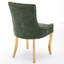 Chaises de salle à manger en chenille de style moderne avec pieds courbés plaqués or et garniture de rivet-1965217489