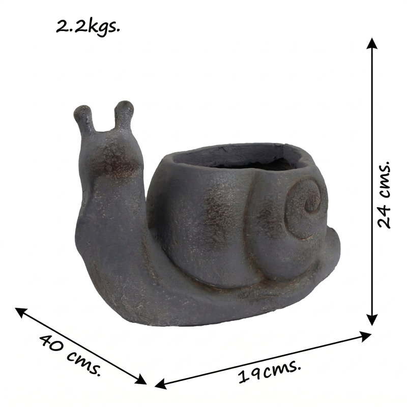 Merida SNAIL Planter 24cm Blue Iron Effect