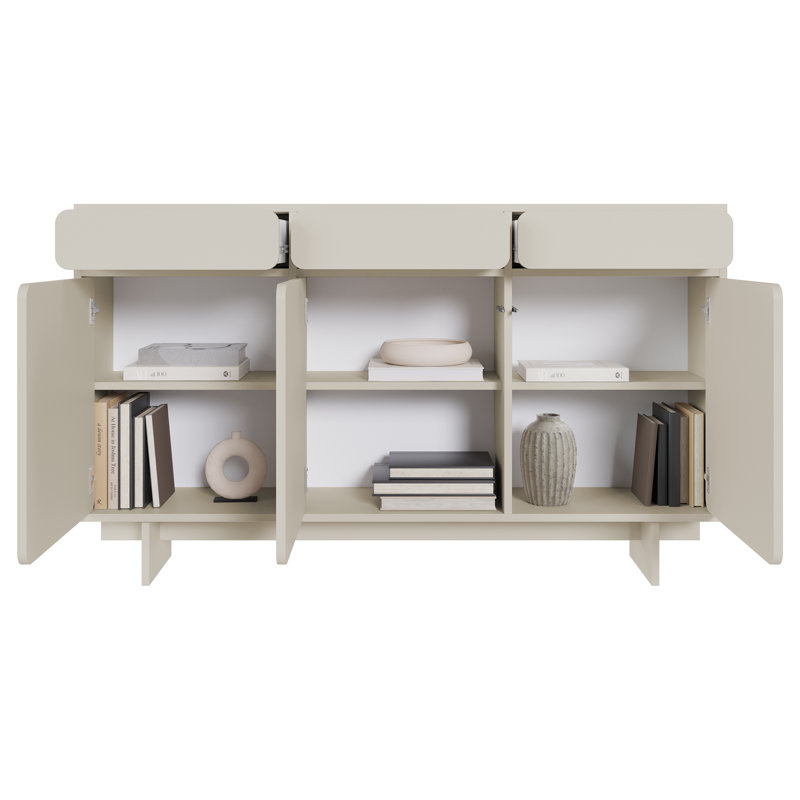 Wuwu Three Door Sideboard With Three Drawers 150 cm