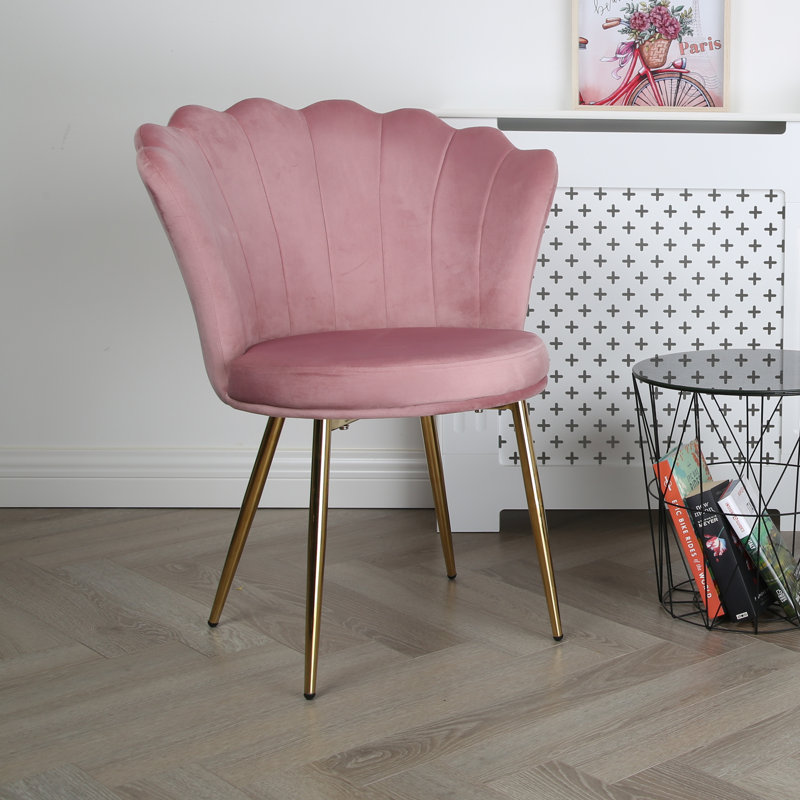 Daisy - Velvet Chair with Back-Rest, Pink