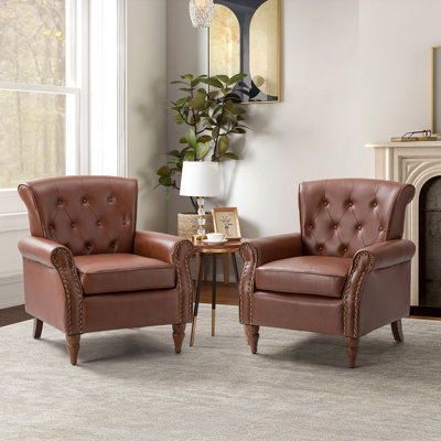 Odum 29.5" W Armchair With Button-Tufted