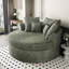 Fauteuil demi-tonneau en chenille avec coussins de 61 po Boneless-287108247