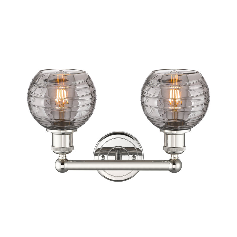 Cambria 2 - Light Dimmable Vanity Light, Polished Nickel, Light Smoke