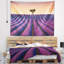 Tapisserie paysage paysage lavande et arbre solitaire-28502399