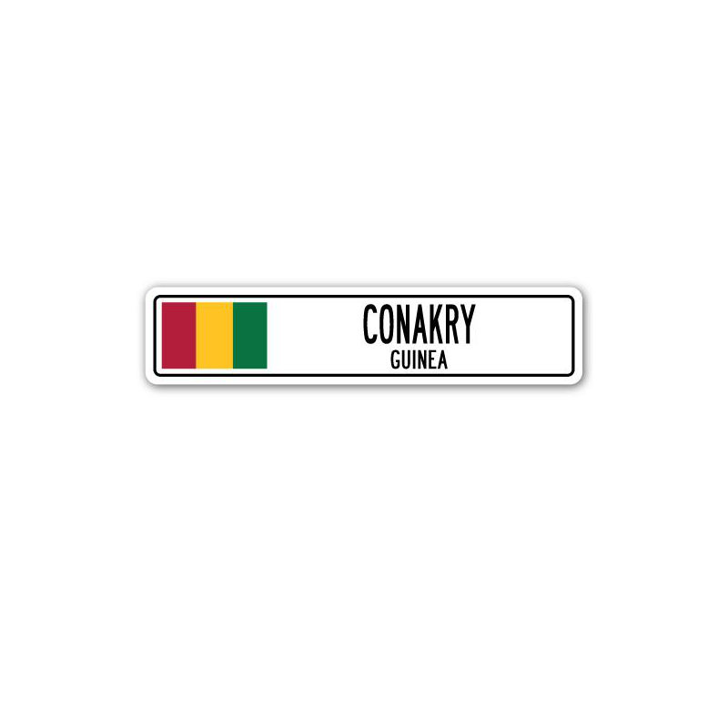Panneau de signalisation en aluminium Aida Conakry, H 6 po x l 24 po x P 1 po