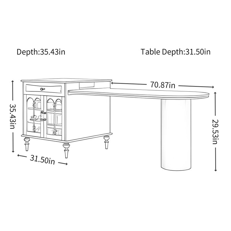 American-style Simple Solid Wood Dining Table