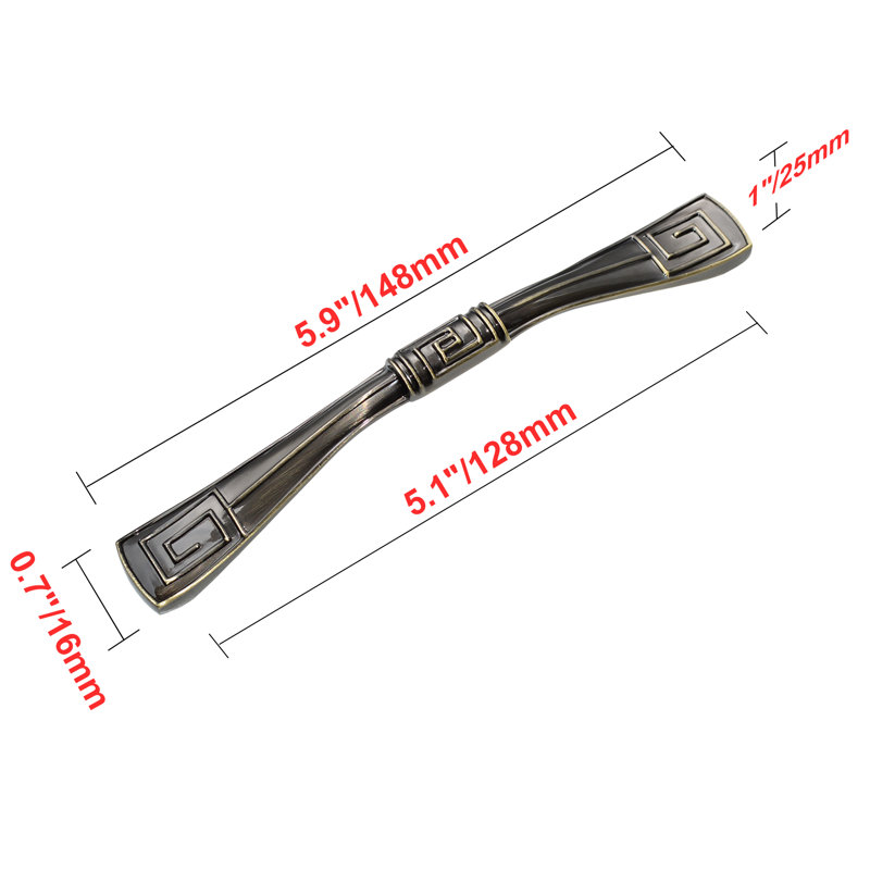 Trieste 5" Center to Center Arch Pull, Antique Brass