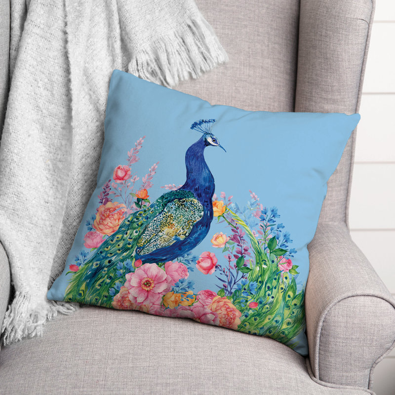  Housse de coussin d'extérieur carré et insert, Bleu