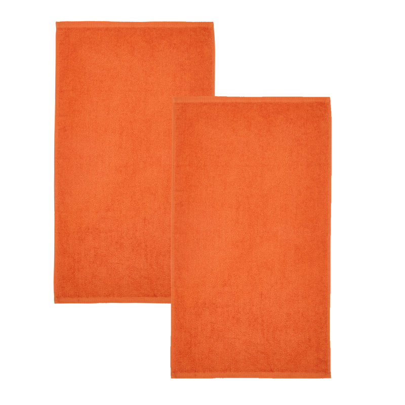 Quick Dry Cotton Bath Sheet Pair, Orange