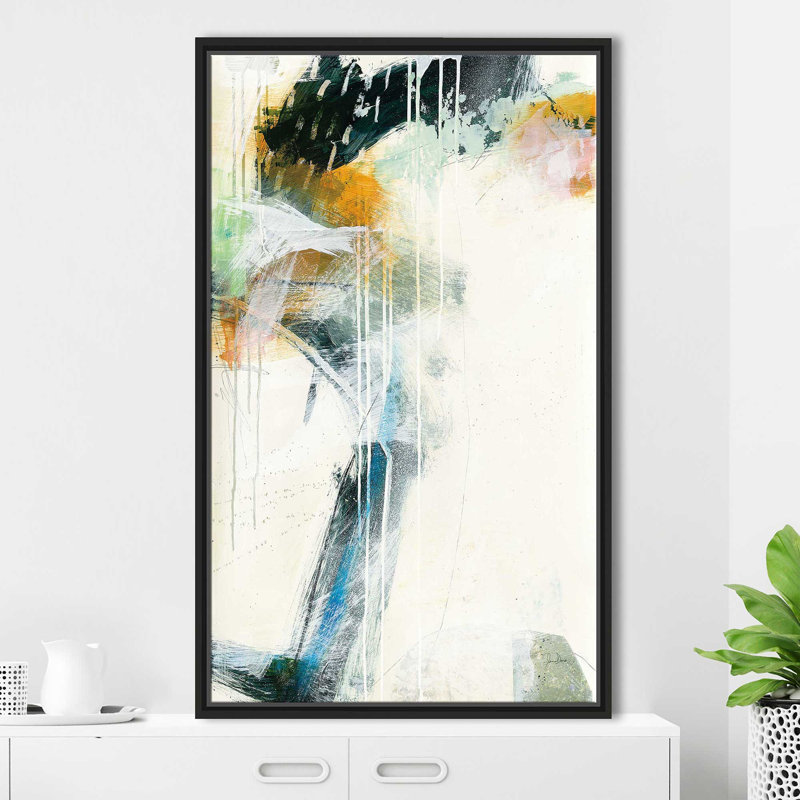 Turbulence II - Peinture, Cadre flottant noir, H 43,5 po x l 27,5 po x P 2 po