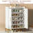 Adjustable 5-Tier Shoe Storage Cabinet – White Entryway Storage, Holds 15-20 Pairs