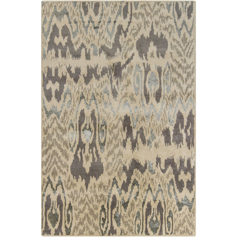 Rupec Tan Abstract Area Rug, 9' x 13'