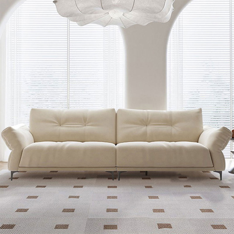 Coussin modulaire 106,30 po en polyester blanc, H 32,28 po x L 106,30 po x l 39,37 po