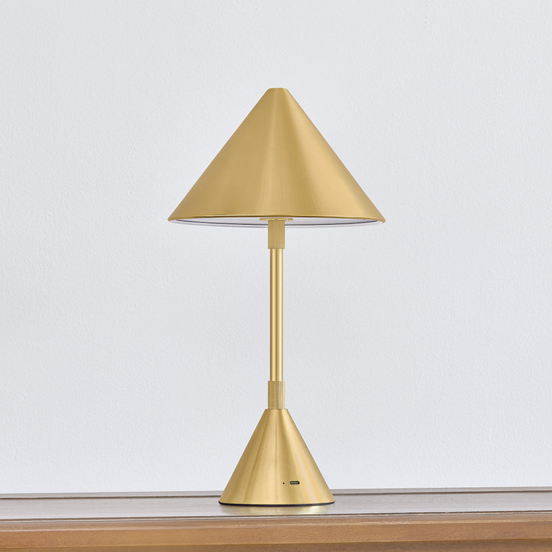 Salma Rechargeable Table Lamp in Aged Brass