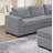 Sectional Sofa with Console Cup Holder