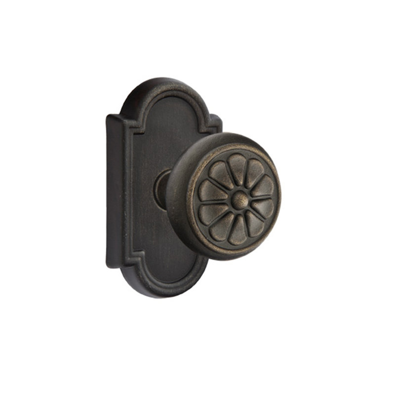 Passage Petal Knob with # 11 Rose, Medium Bronze
