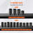 Axle Nut Impact Socket Set 1/2" Drive Deep 6+12-Point 14PCS Metric Socket