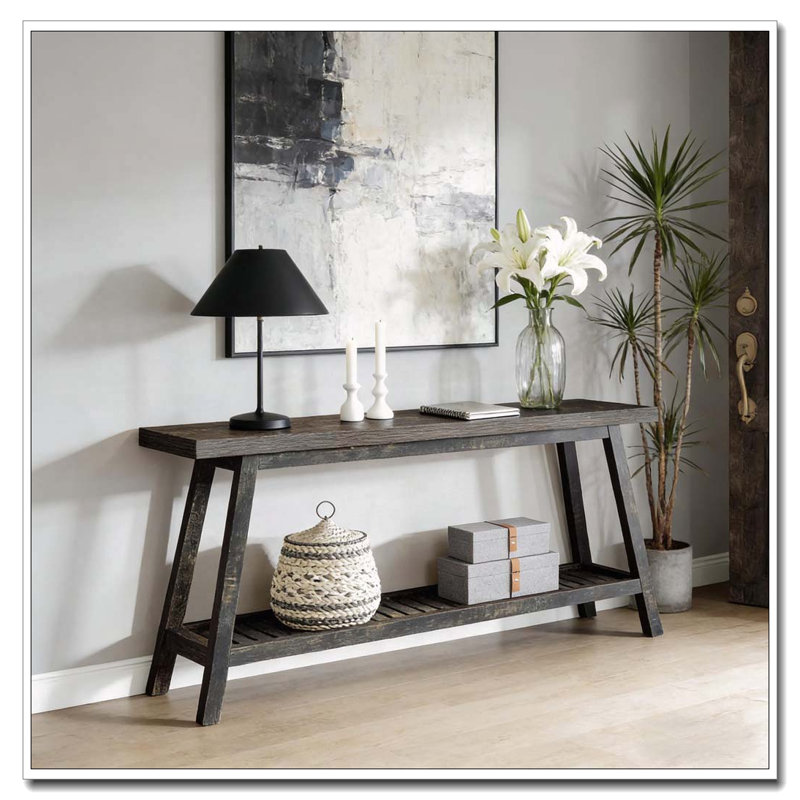 2-Tier Console Table with Sturdy Engineered Wood