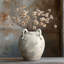  Vase rond vintage en porcelaine 11 po avec poignées-300812907