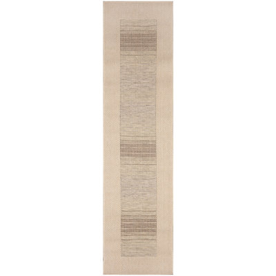 Camina Border Indoor/Outdoor Area Rug Neutral