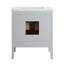 Fully Assembled 30'' Freestanding Single Sink Bathroom Vanity with Solid Wood & Marble-1641972070