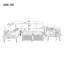 Acacia Wood 7-seat Corner Sofa Set With Coffee Table & Rope Armrests-99237395-99237397