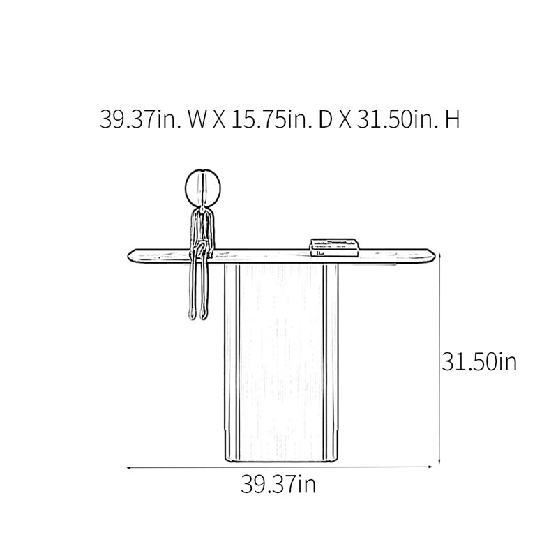 Console Modern Minimalist Art Design, H 31,5 po x l 39,37 po x P 15,75 po