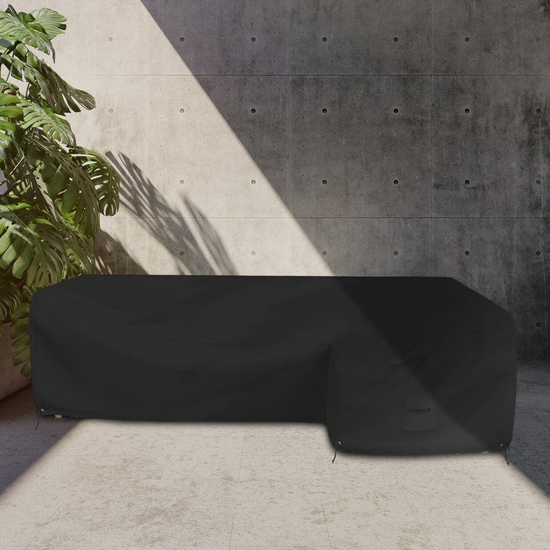 Housse de protection pour canapé d'extérieur Kimbolton, H 33 po x l 90 po x P 35 po, Noir