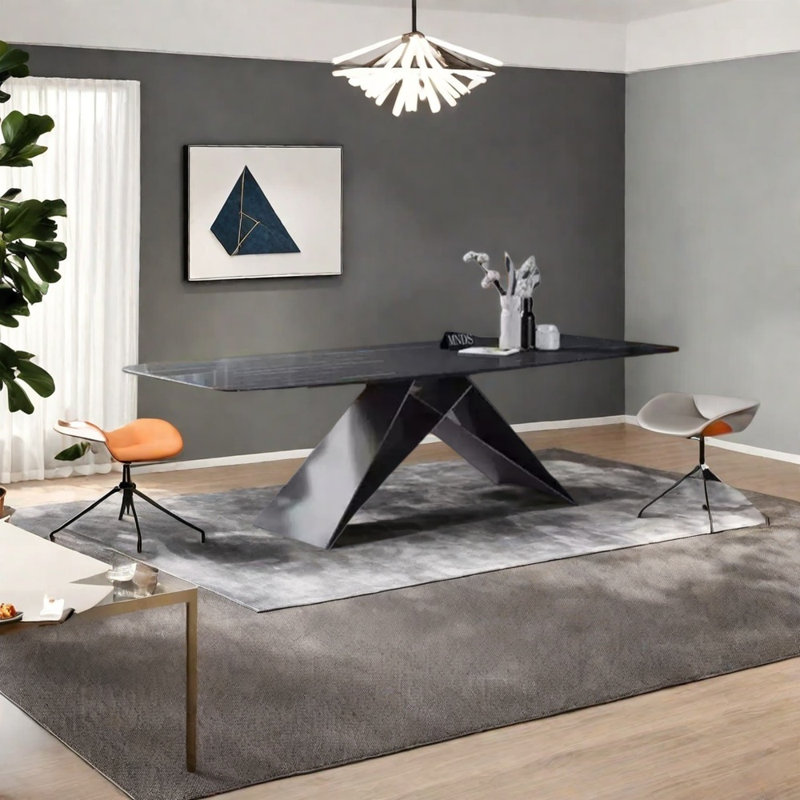 Table de salle à manger Maisonet, Noir, H 29,5 po x L 62,9 po x l 31,4 po