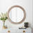 Wooden Farmhouse Round Wall Mirror