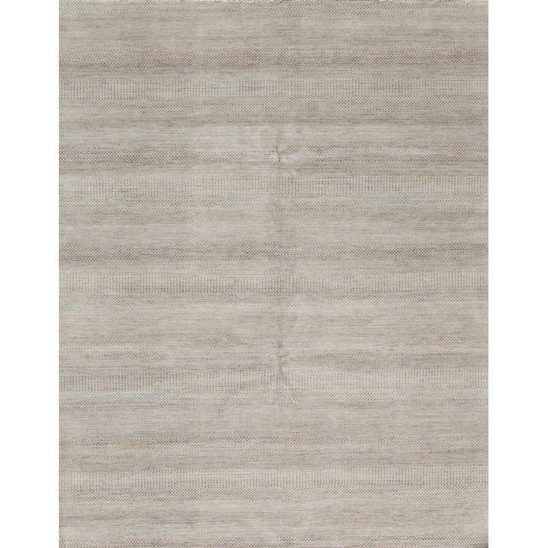 Tapis argenté et multicolore noué à la main de haute qualité