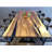 Geraro Free Form Solid Wood Top with Iron and Steel Base Dining Table