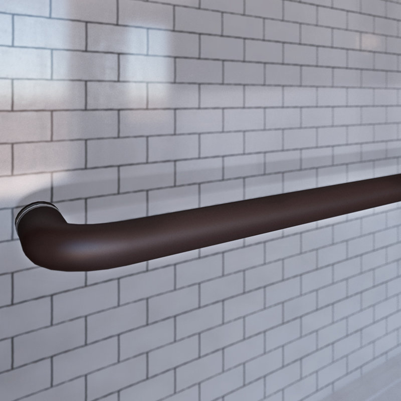 Distinctive 60 in. W x 74 in. H Sliding Bypass Semi-Frameless Shower Door in Oil Rubbed Bronze with 1/4 in. Clear Glass