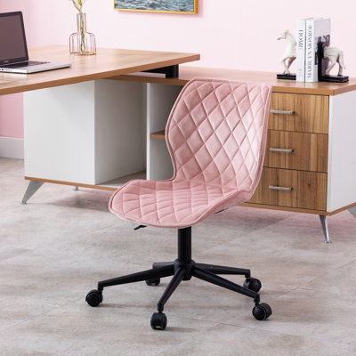 Chaise de travail ergonomique rembourrée en velours Alberson