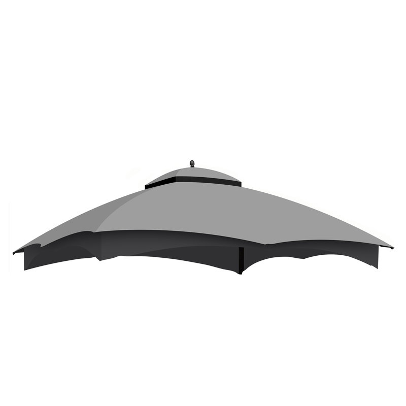 Auvent de remplacement gris pour pavillon de jardin robuste Allen Roth de Lowe - housse de toit 10 x 12 résistante aux rayons UV et hydrofuge