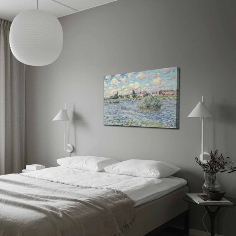 Superbe peinture sur toile décorative par Claude Monet, 27,6 po x 39,4 po | 100% toile de suède, cadre 100% bois (épaisseur: 1,2 po) | Élégant art mural pour la maison et le bureau, chef-d'œuvre intemporel